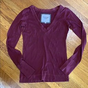Long sleeve maroon shirt